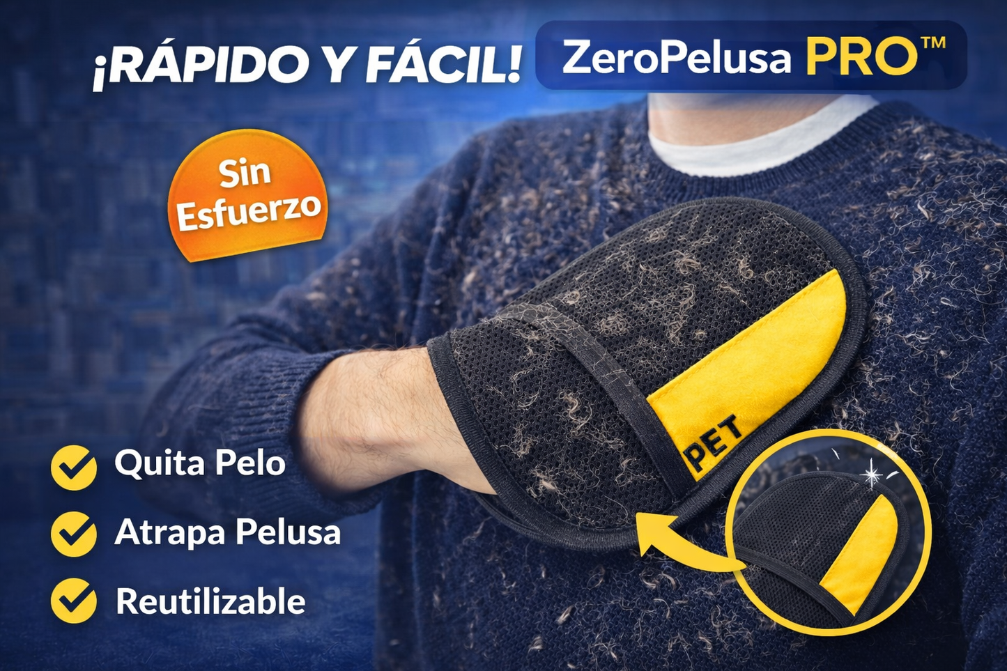 🧤 ZeroPelusa PRO™ | Guante 2 en 1 Quita Pelo + Atrapa pelusa✨