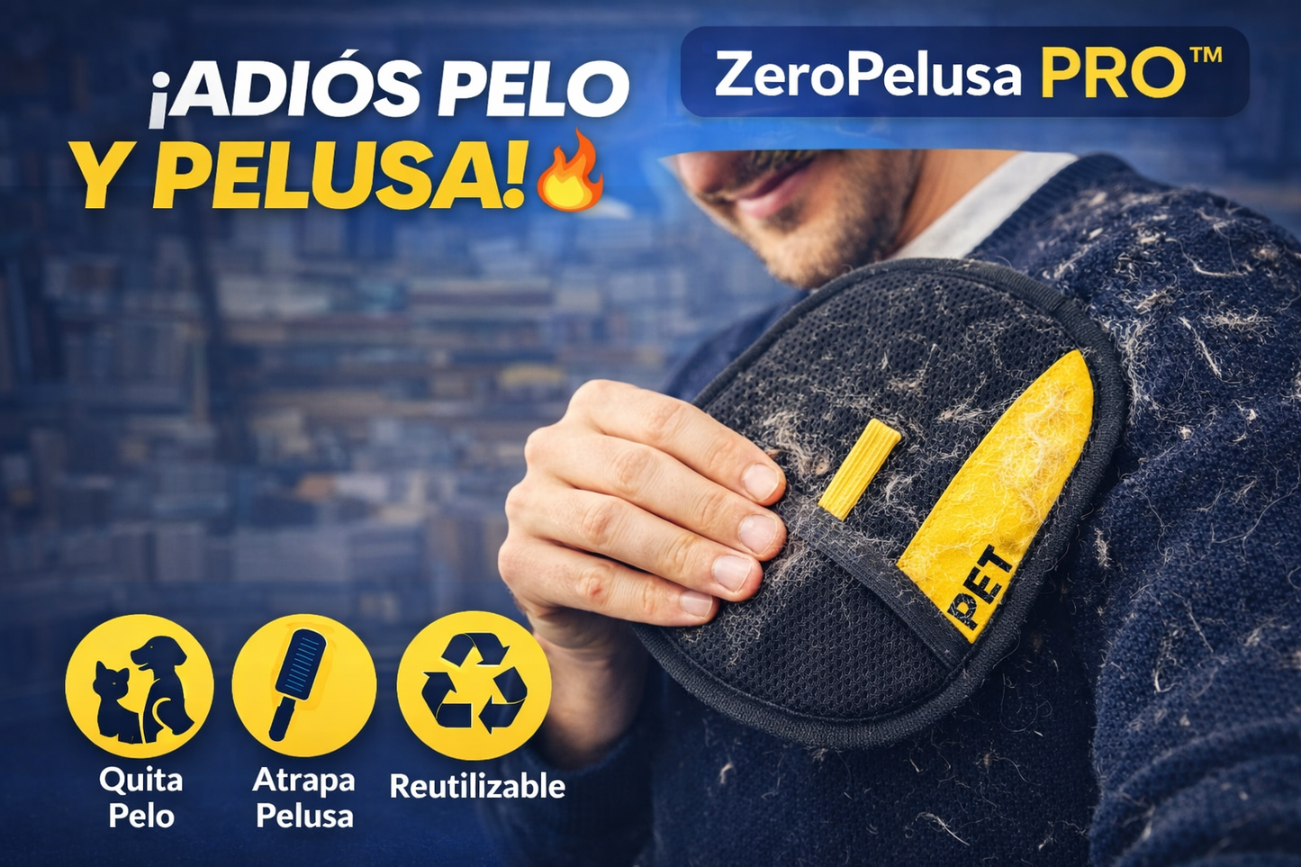 🧤 ZeroPelusa PRO™ | Guante 2 en 1 Quita Pelo + Atrapa pelusa✨